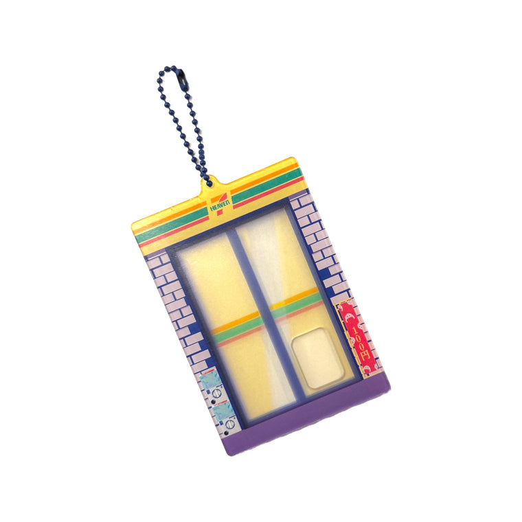 7 Heaven Storefront Photocard Holder by Pinbuds, front of the photocard holder