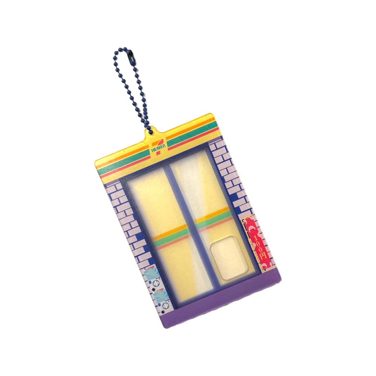 7 Heaven Storefront Photocard Holder by Pinbuds, front of the photocard holder