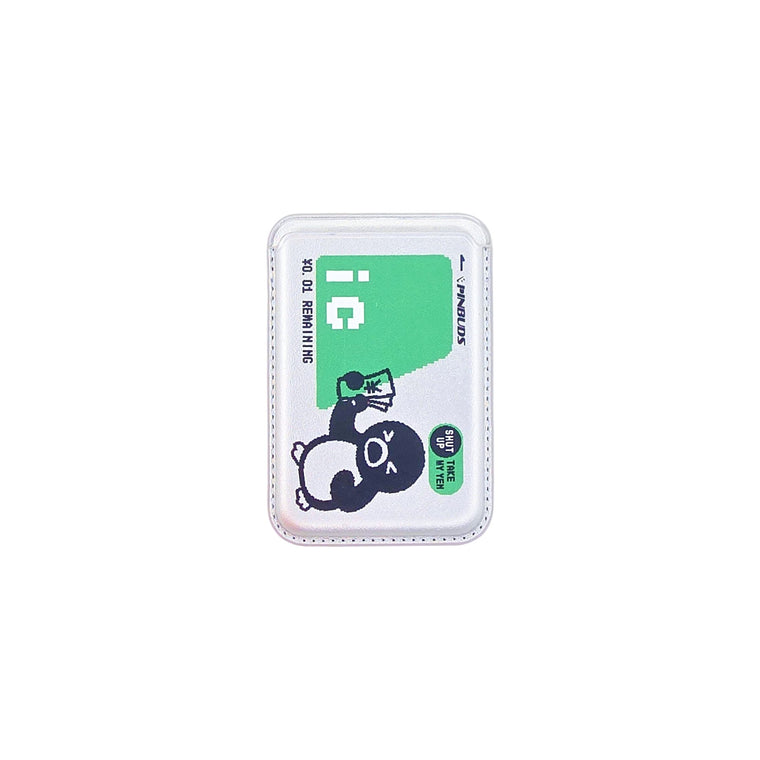 Penguin IC MagSafe Phone Wallet by Donburee x Pinbuds, front view