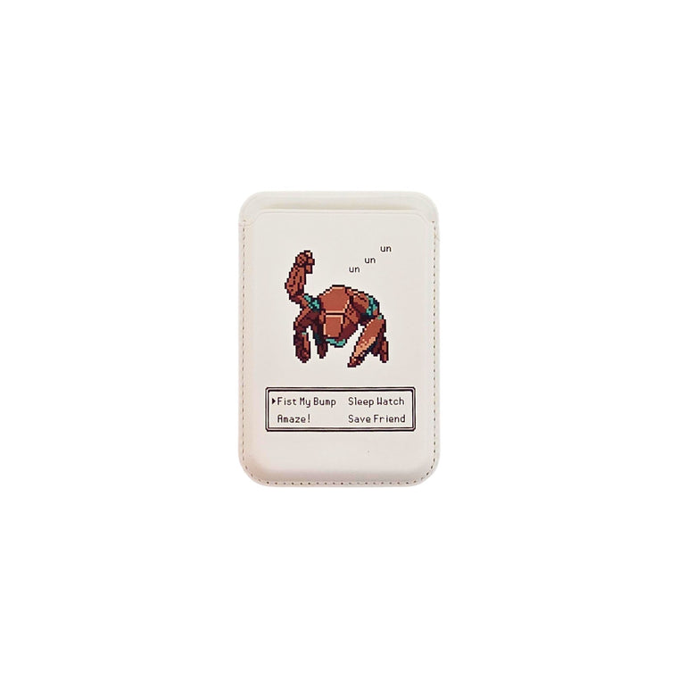 Rockymon MagSafe Phone Wallet by Donburee x Pinbuds, front view