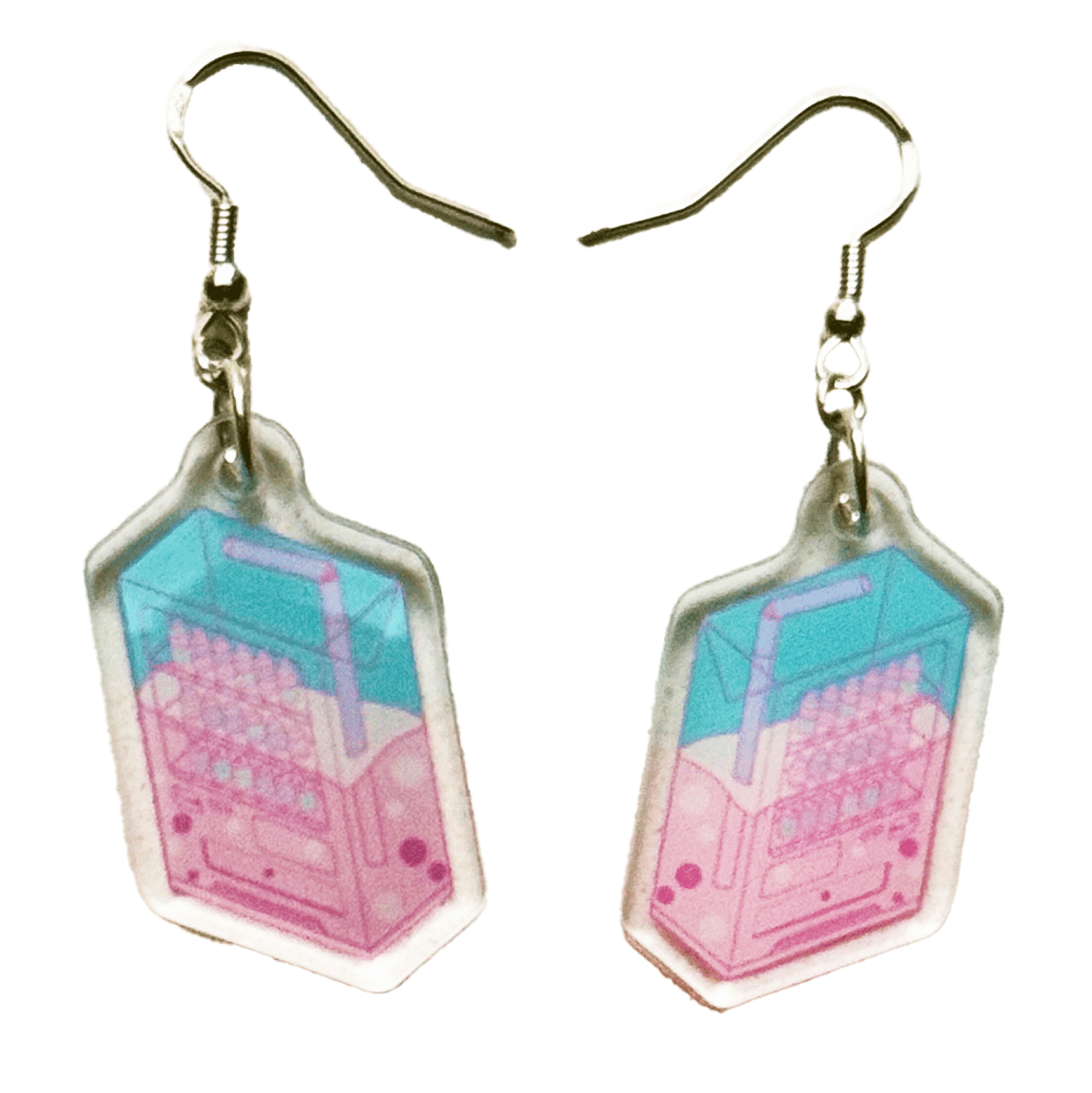 Pinbuds Earrings Juicy Vending Machine acrylic earrings pair