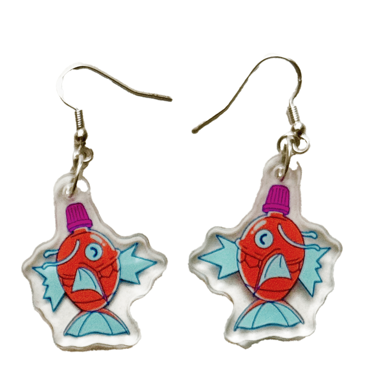 Pinbuds Earrings Magikarp acrylic earrings pair