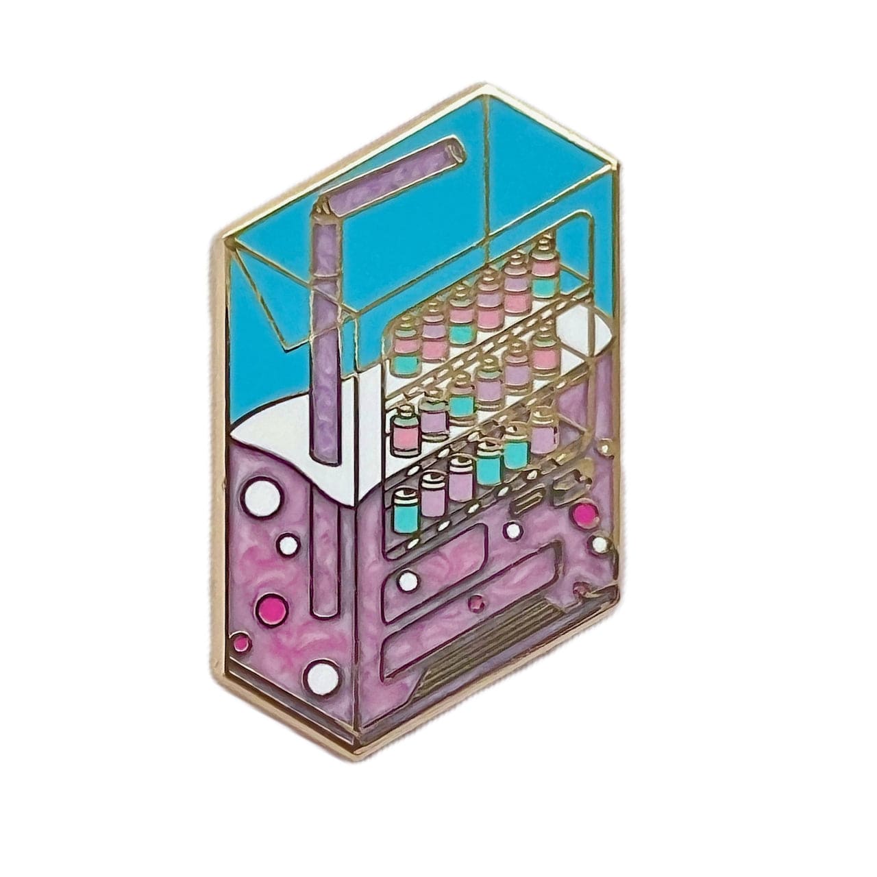 Pinbuds Enamel pin Juicy Vending machine pin  自動販売機 (pearlescent)