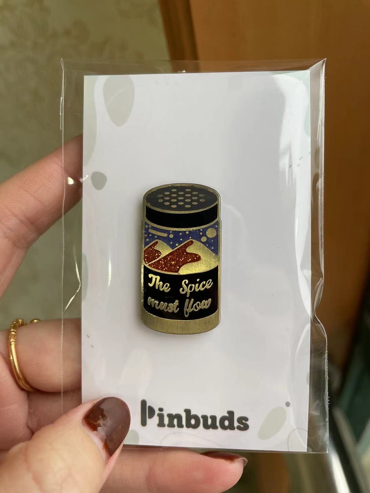 pinbuds Dune Fear Quote Spinner Pin