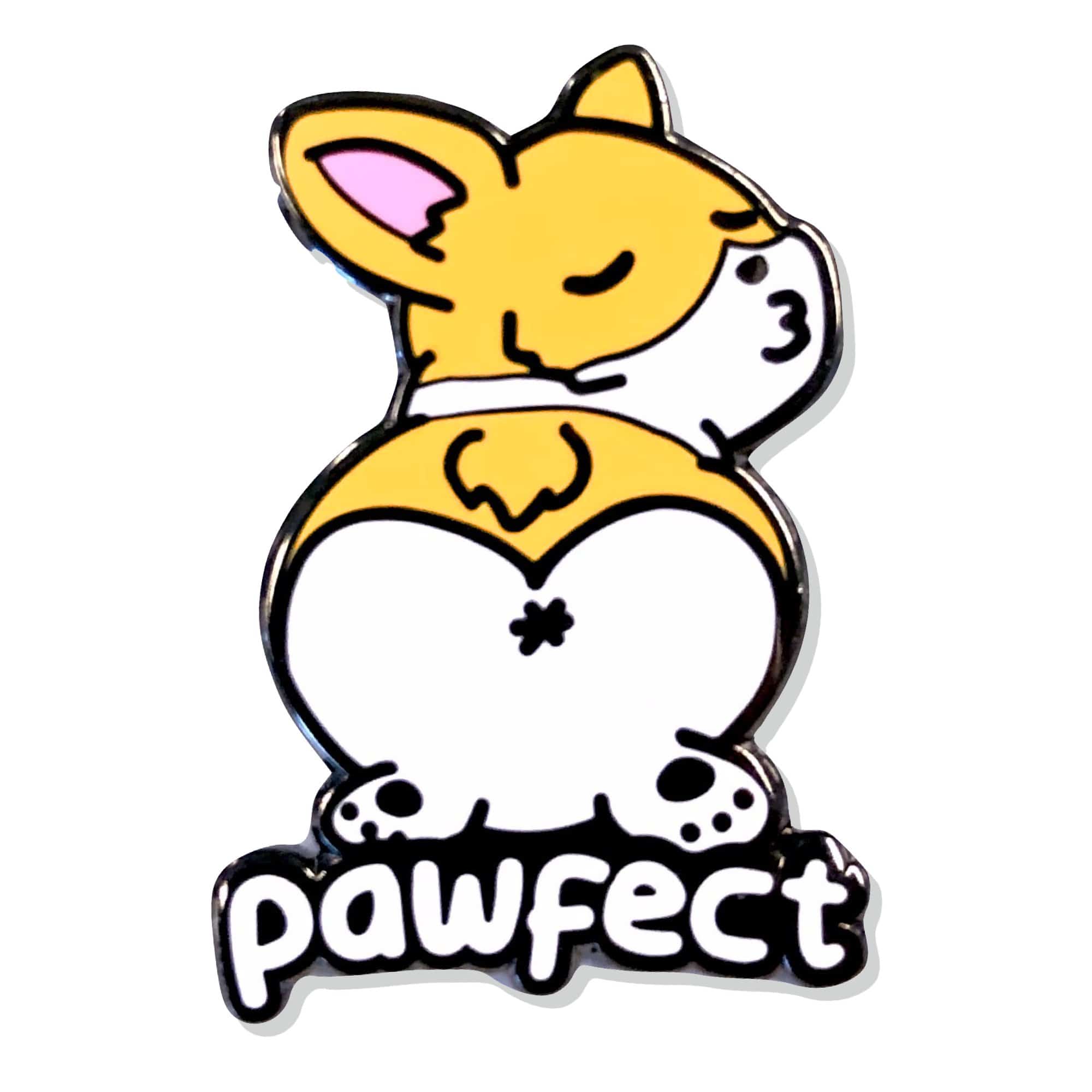 punimpressed Pawfect Corgi Butt pin