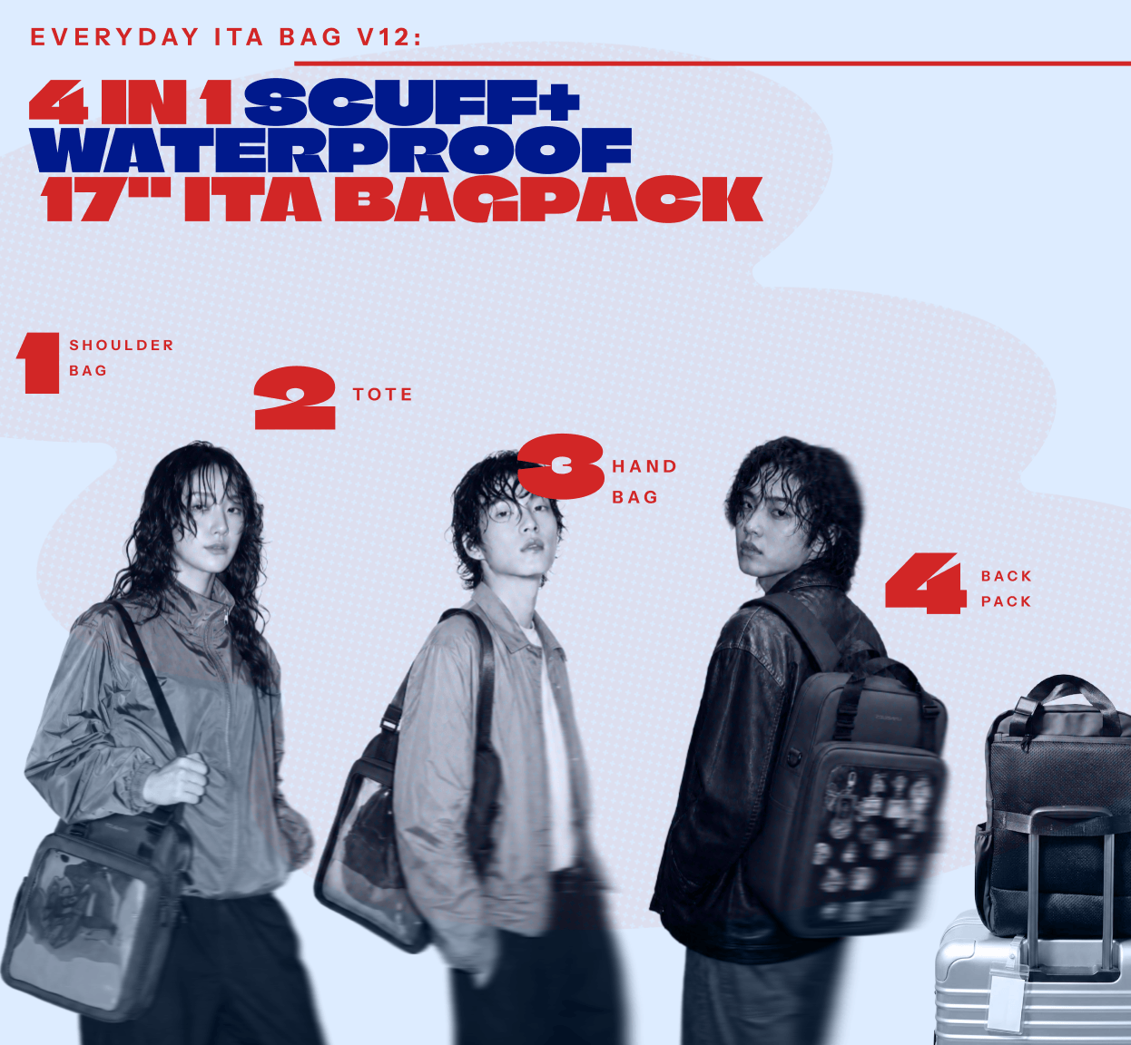 17" 4-Way ITA Bag (Backpack/Shoulder/Tote/Laptop bag) (Pre-Order)