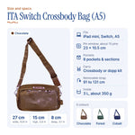 ITA Switch Crossbody Bag (A5), size and specs