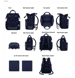 Dual window ITA backpack 15", navy, every side, base and both pin inserts