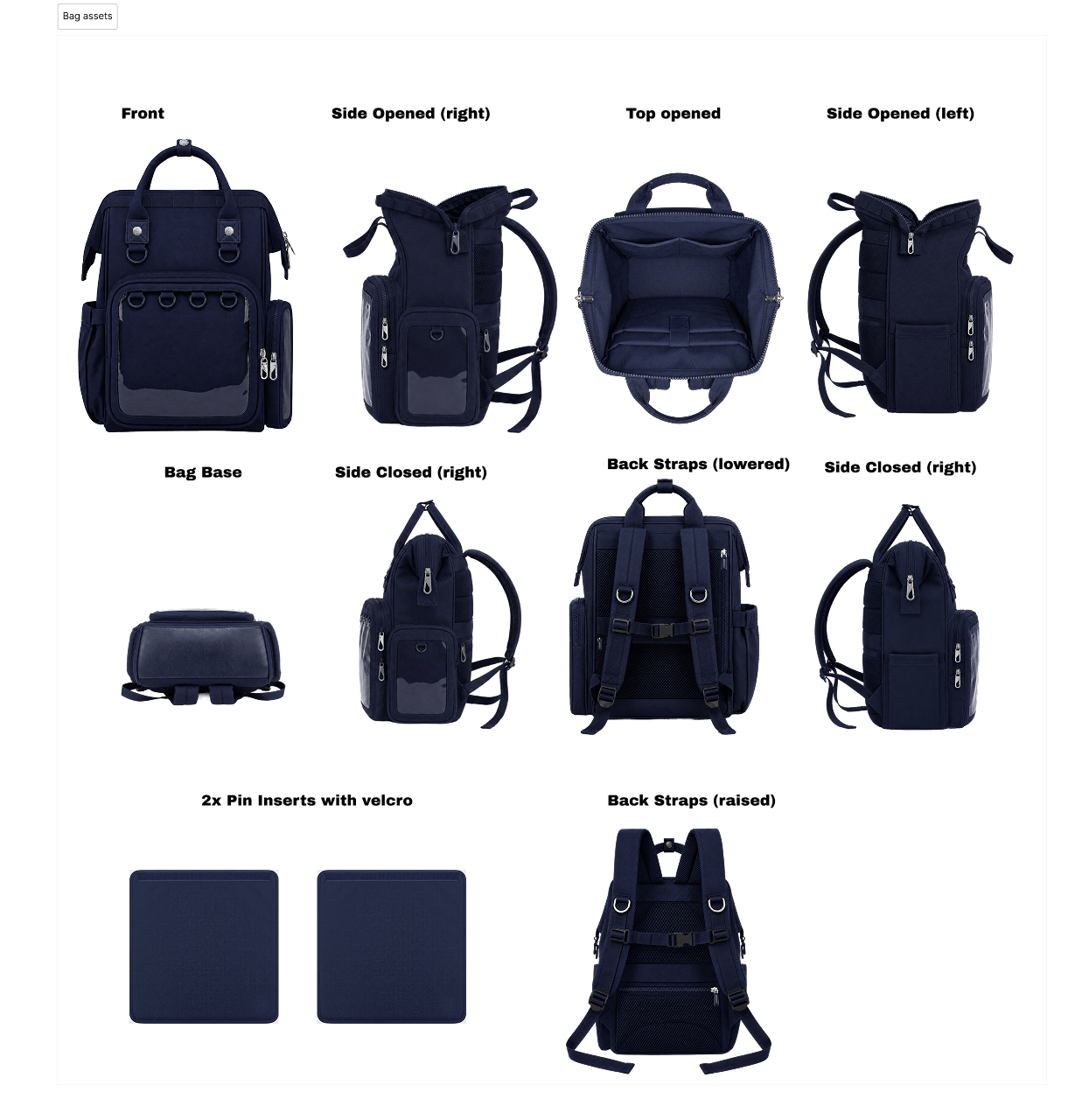 Everyday ITA Bag: 15" Anti-Theft Canvas Laptop Backpack + 2 Pin Inserts