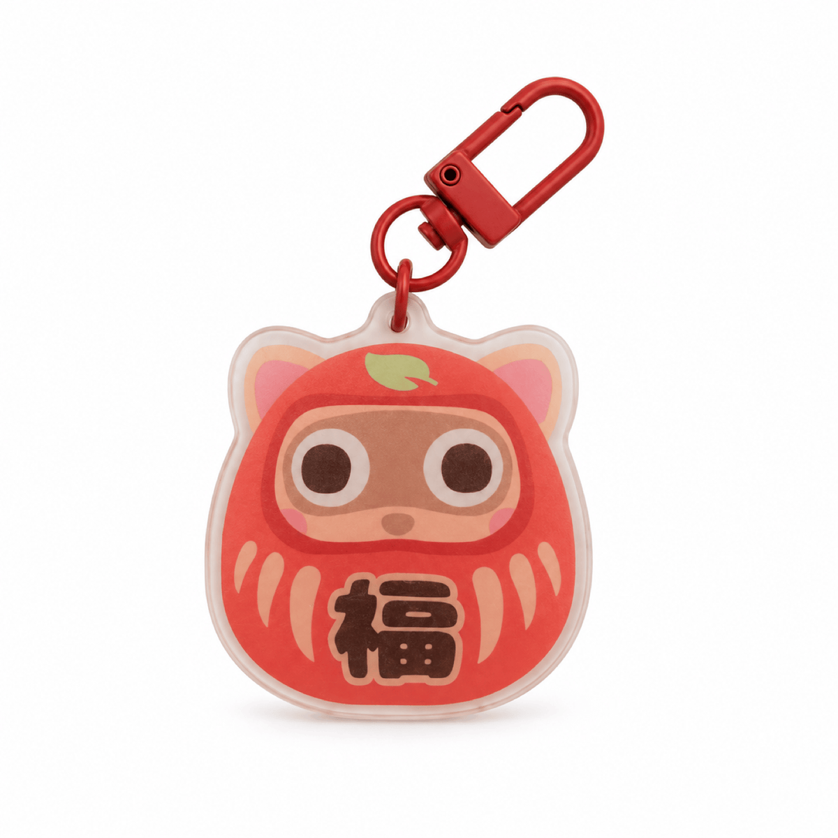 Tanuki Daruma Acrylic Charm by Pinbuds