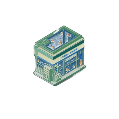 Green Konbini Store Enamel Pin