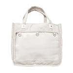 Corduroy ITA tote 17", beige, empty pin window with D-rings