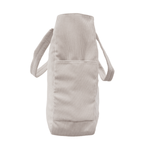 Corduroy ITA tote 17", beige, side pocket and shoulder handles