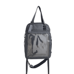 Water-resistant 4-way ITA bag 17", black, front view with straps down