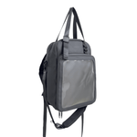 Water-resistant 4-way ITA bag 17", black, angled view with shoulder strap