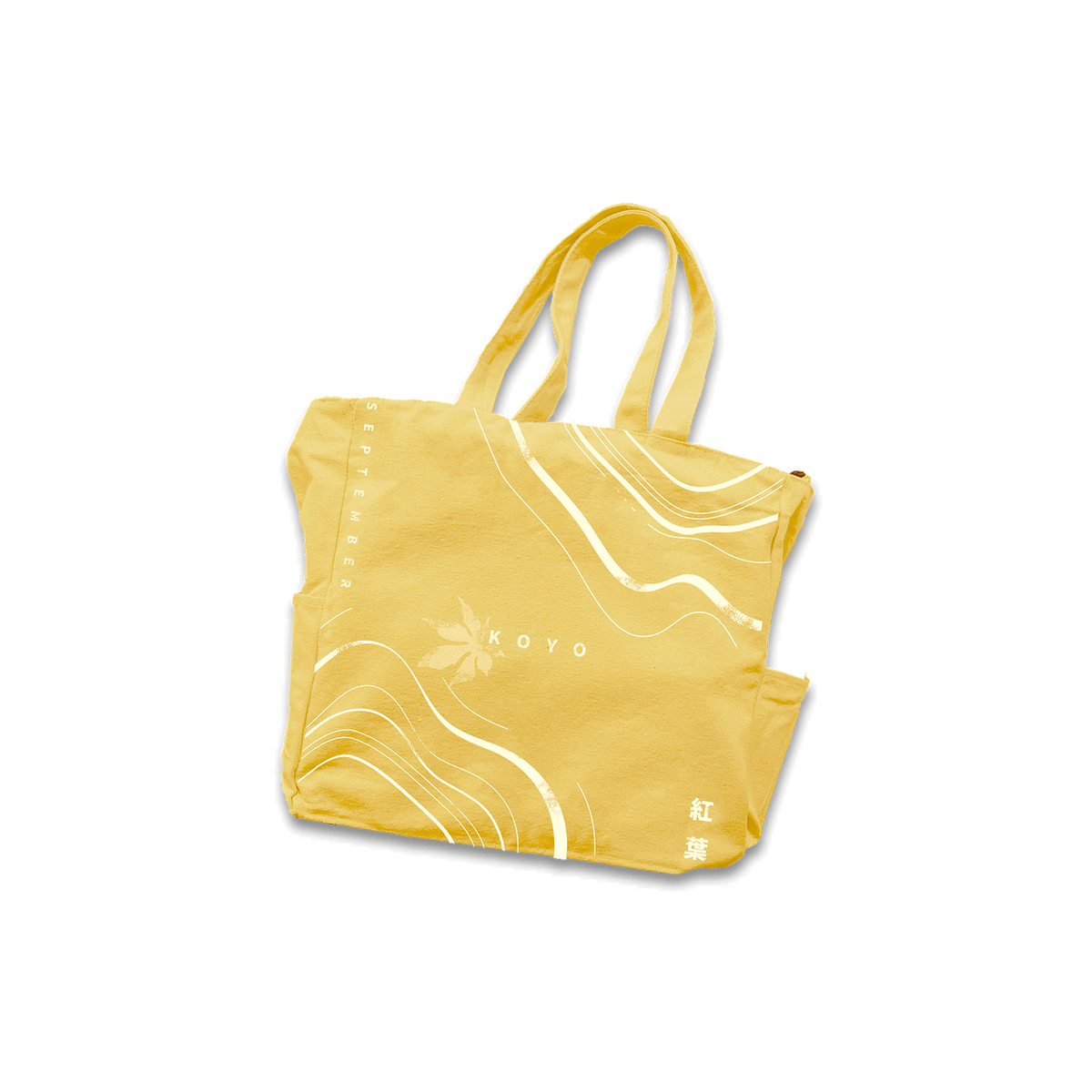 Yellow Wave Tote Bag by Pinbuds