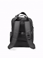 Water-resistant 4-way ITA bag 17", black, back with padded backpack straps