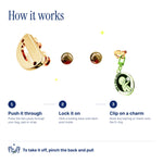 D-Ring Pins (2-Pack) by Pinbuds, how it works in three steps