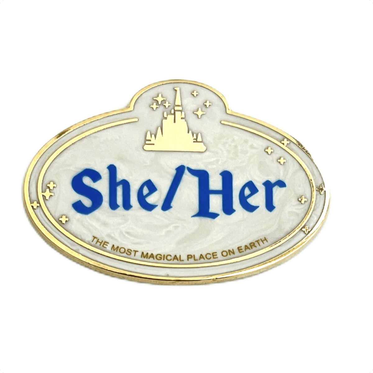 Pronoun Name Tag Pin (She/Her)
