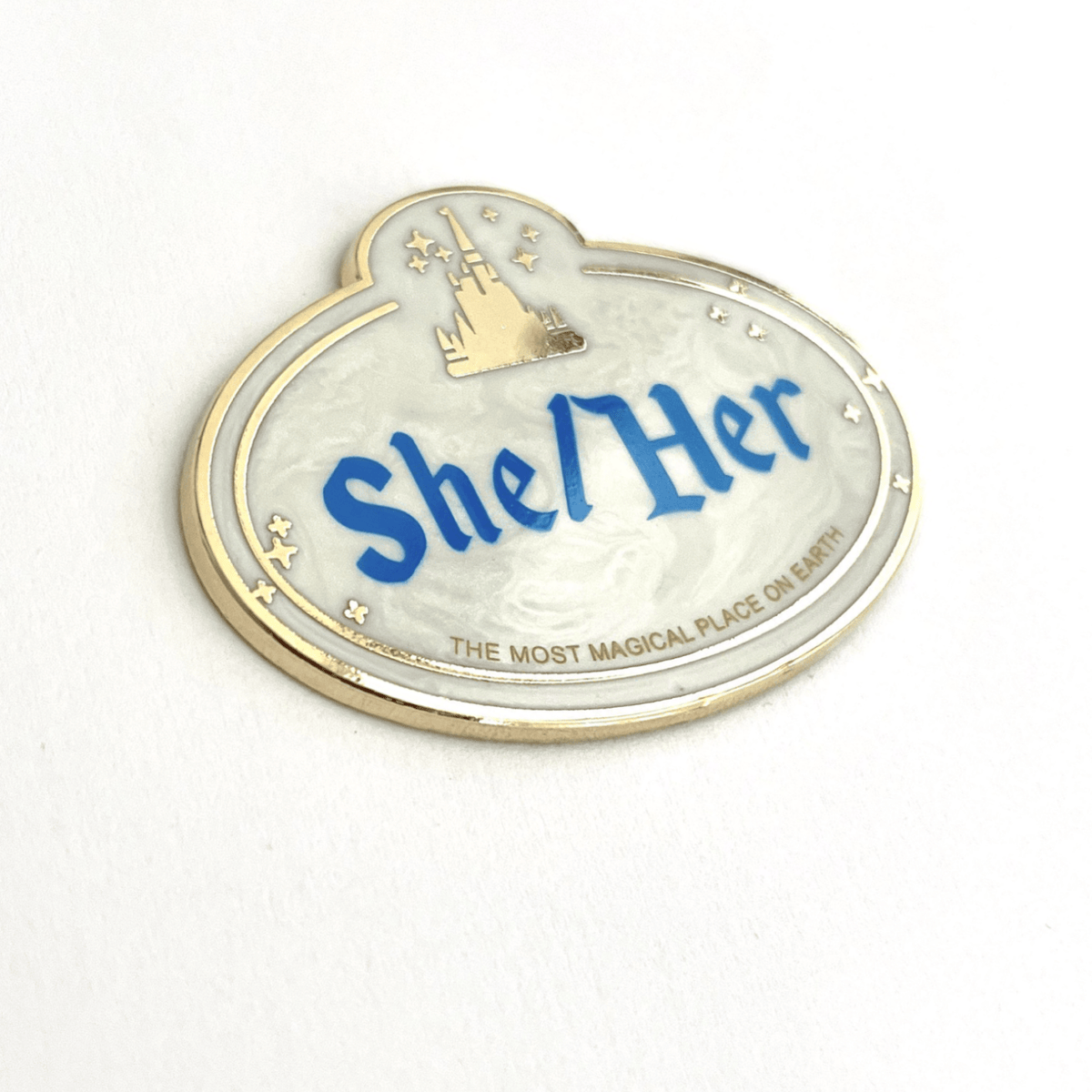 Pronoun Name Tag Pin (She/Her)