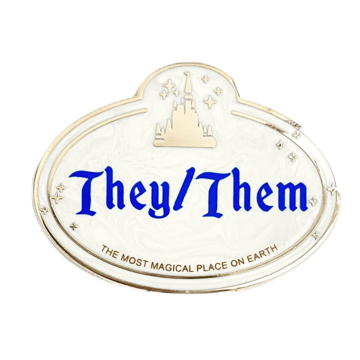 Pronoun Name Tag Pin (They/Them)