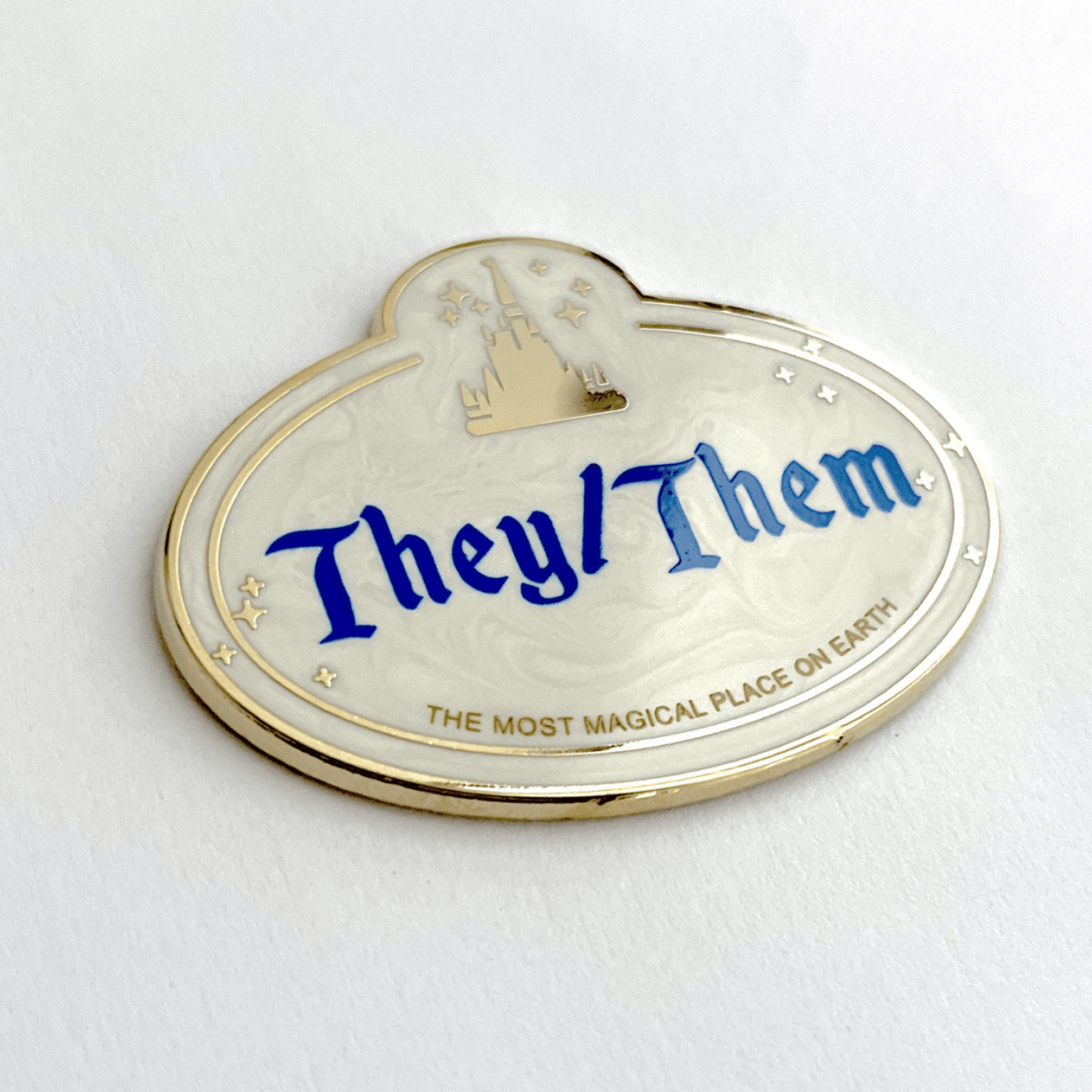 Pronoun Name Tag Pin (They/Them)