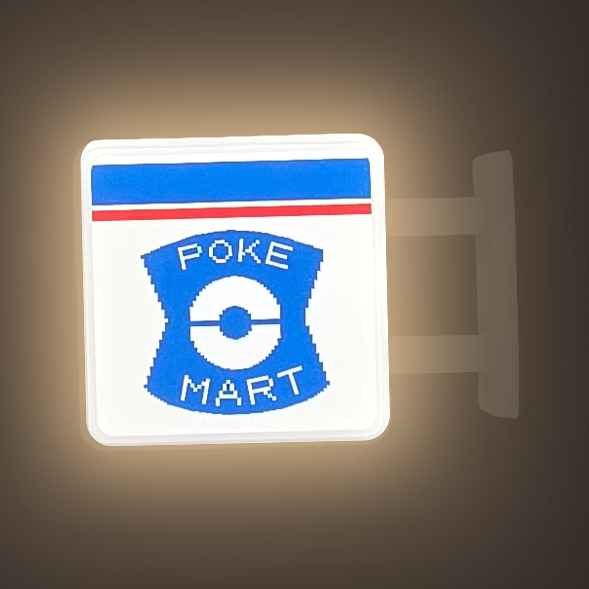 Gamer Mart Magnet Light by Pinbuds, lit up in the dark