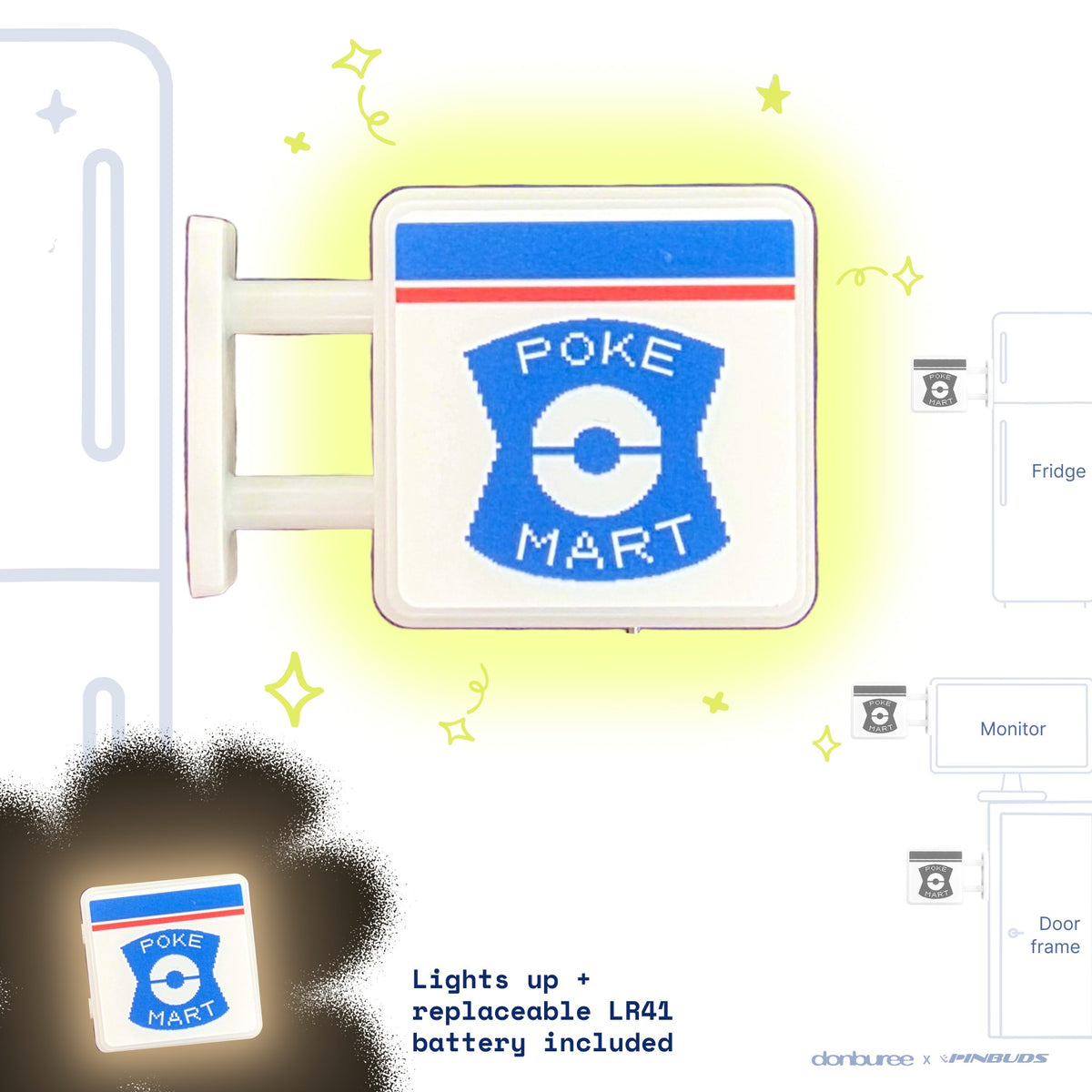 Gamer Mart Magnet Light by Donburee x Pinbuds, main product photo