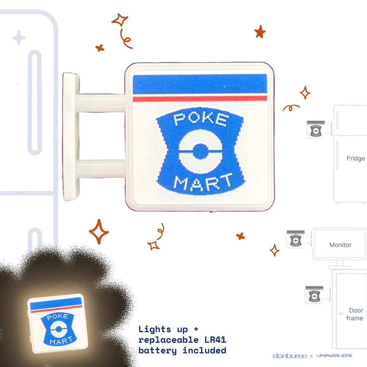 Gamer Mart Magnet Light by Donburee x Pinbuds, main product photo