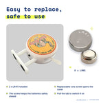 Hard Rocky Cafe Magnet Light by Donburee x Pinbuds, easy to replace and safe to use battery