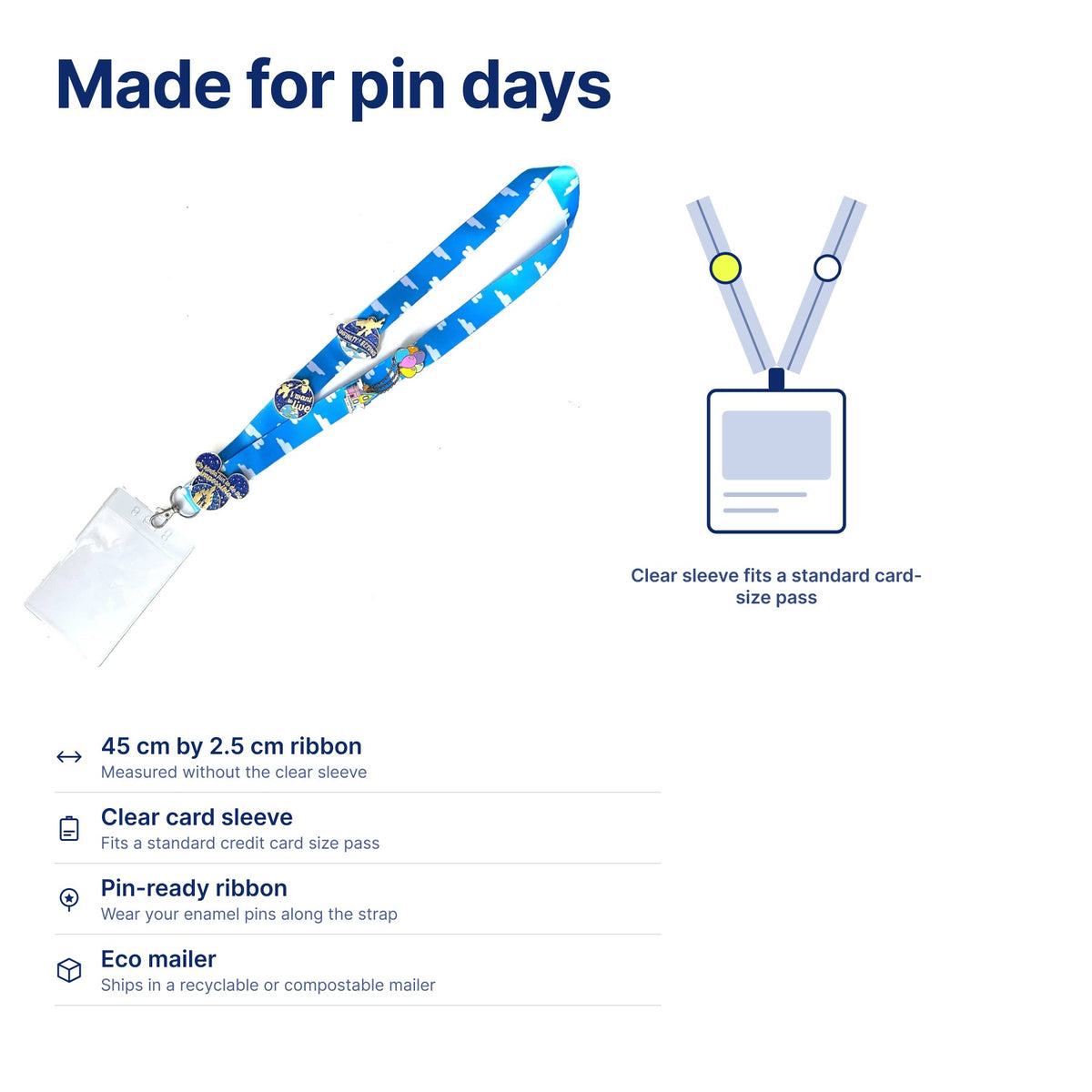 Andy’s Toy Room Lanyard by Pinbuds, size and specs