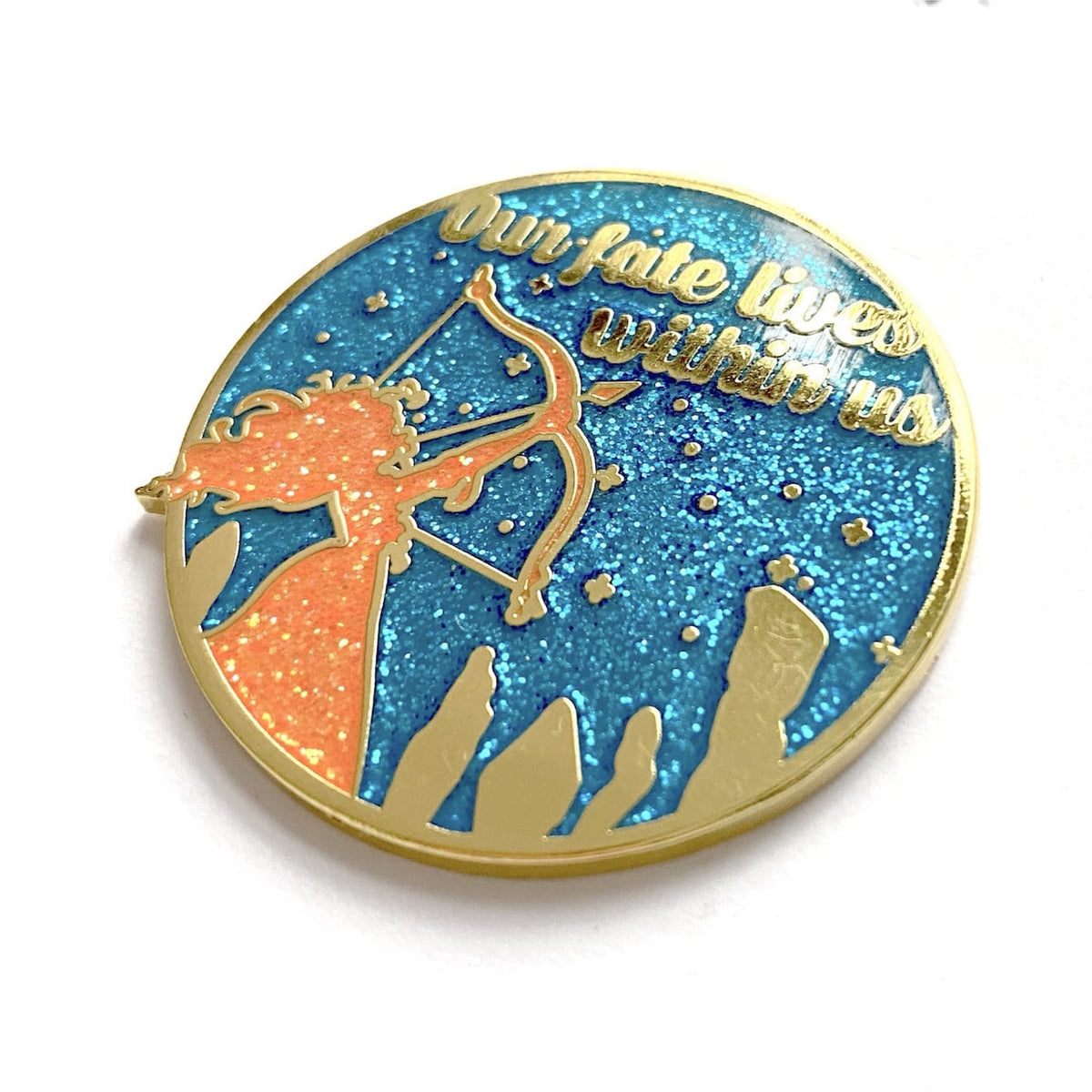 Fate Lives Within enamel pin, gold plating