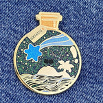 Gemini Wishing Animal enamel pin, hard enamel