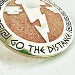 Go the Distance enamel pin, gold plating
