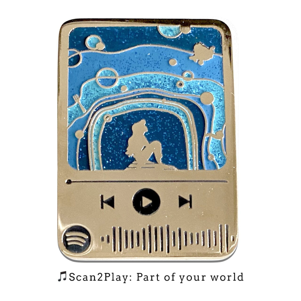 Greek hero Music Code enamel pin, Spotify code scannable