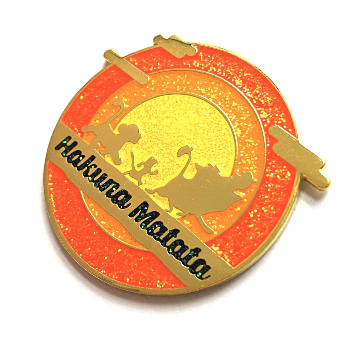 Hakuna Matata enamel pin, gold plating
