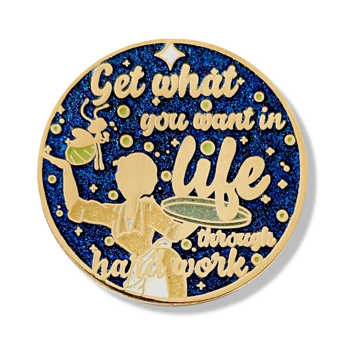 Hard Work Princess enamel pin by Pinbuds