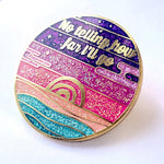 How Far I'll Go Quote enamel pin, gold plating