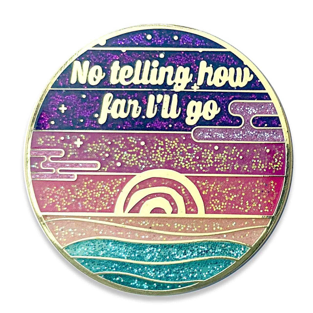 lemeownade Enamel pin How Far I'll Go quote pin