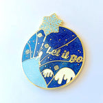 Ice Queen enamel pin, gold plating