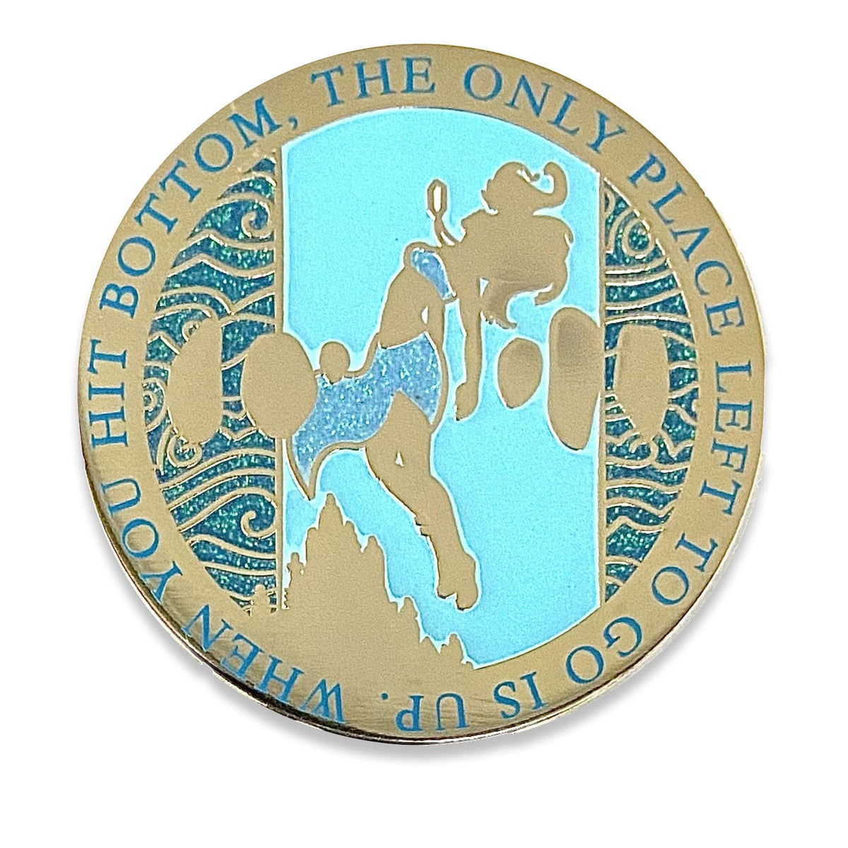 Lost City Princess enamel pin, gold plating
