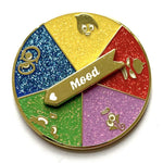 Mood Spins Spinner enamel pin, gold plating