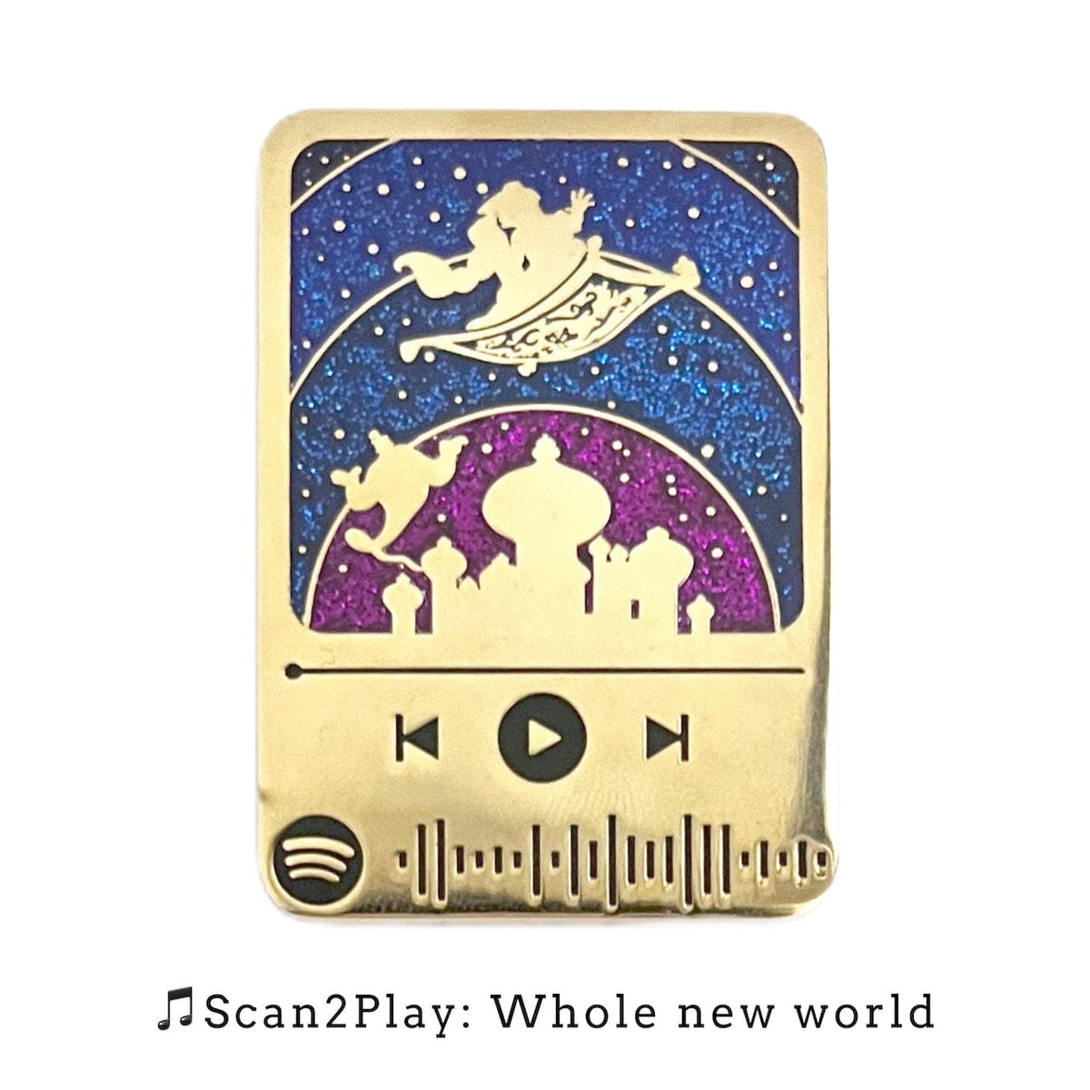 Magic Carpet Music Code enamel pin by Pinbuds