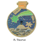 Taurus Wishing Animal enamel pin, gold plating