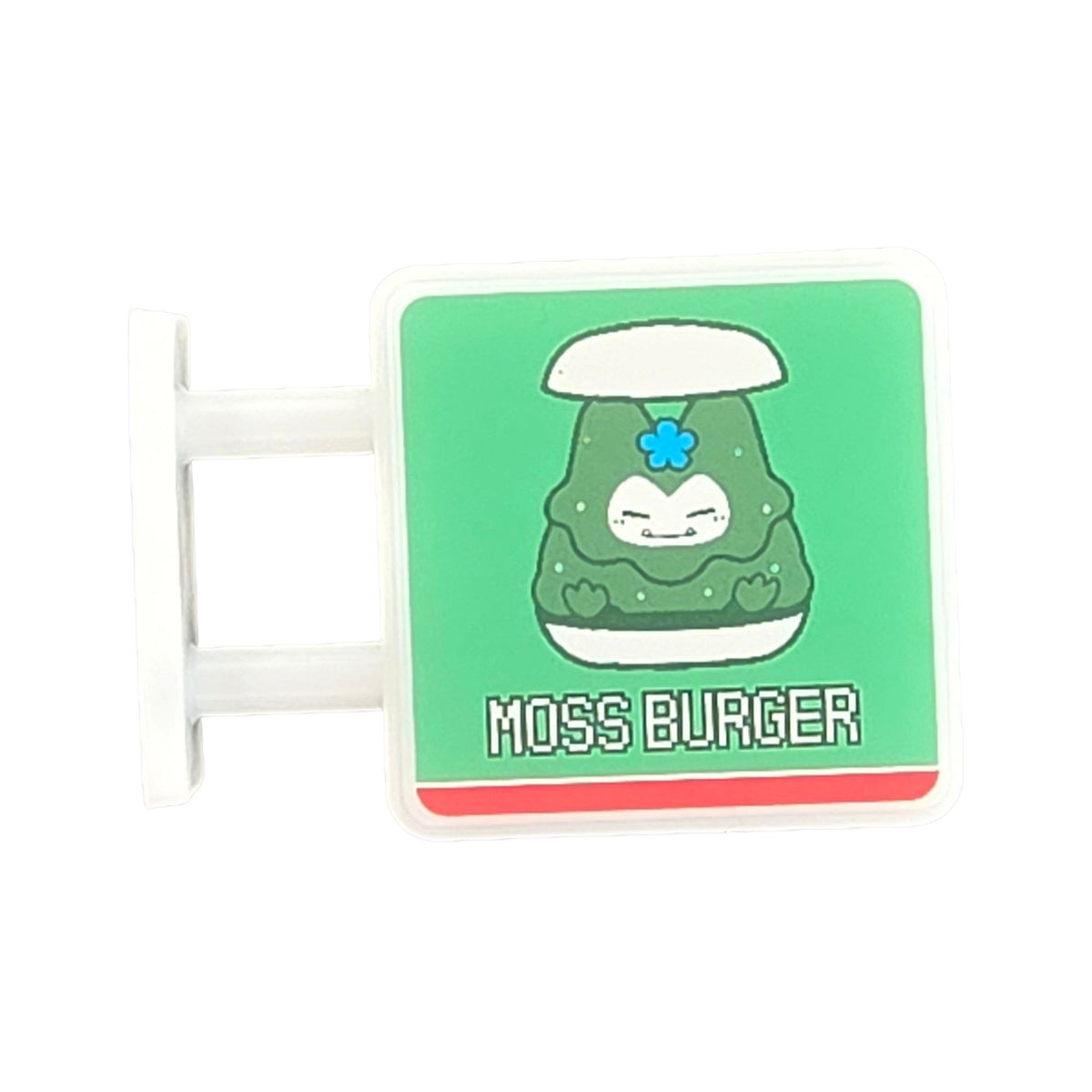 Moss Burger Magnet Light by Pinbuds, in daylight, unlit