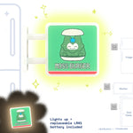 Moss Burger Magnet Light by Donburee x Pinbuds, main product photo