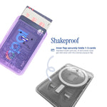 BMOINE MagSafe Phone Wallet by Donburee x Pinbuds, shake test showing it stays put