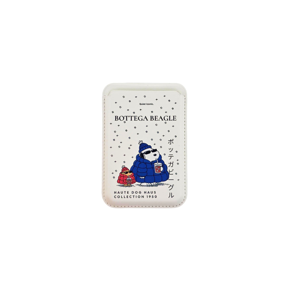 Bottega Beagle MagSafe Phone Wallet by Donburee x Pinbuds, front view