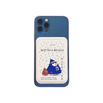 Bottega Beagle MagSafe Phone Wallet by Donburee x Pinbuds, on a MagSafe iPhone