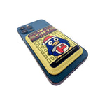 Don Don Donki MagSafe Phone Wallet by Donburee x Pinbuds, angled view 3 of 4